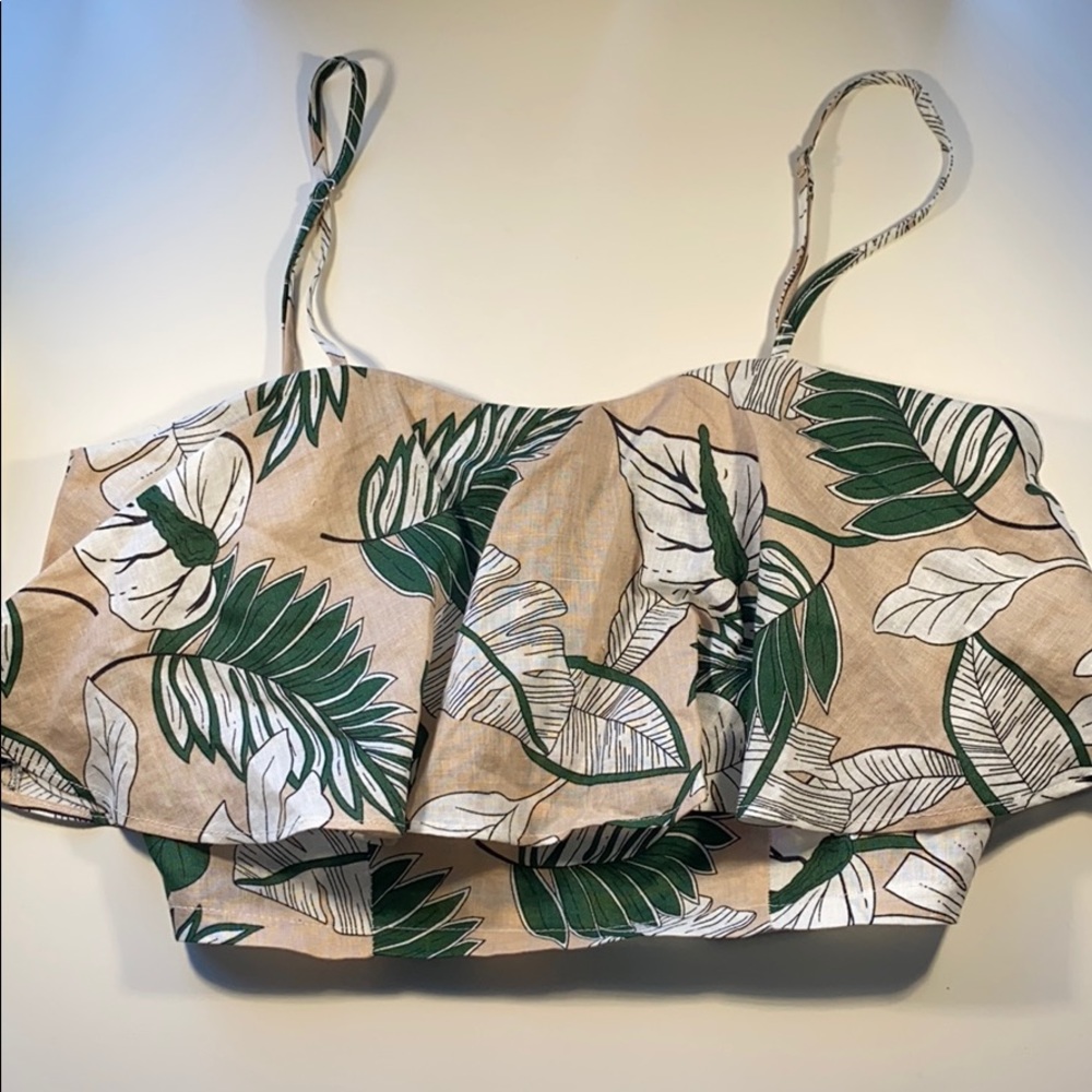 Tropical Cami and Straight Leg Pants Set